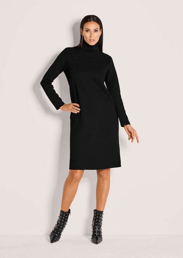 MADELEINE Midikleid Elegantes Businesskleid mit Stehkragen Figurbetonend mit modischem Stehkragen und langen Ärmeln