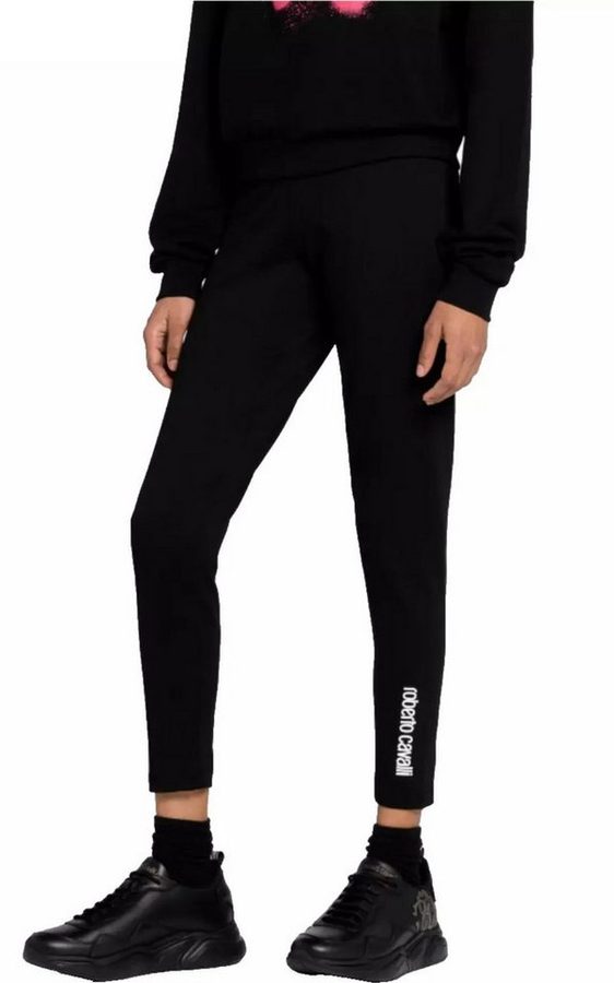 roberto cavalli Leggings Firenze Damen Jeggings Gummiband Sport Hose Bodycon-Passform, Monogramm, Hommage an die 80e Aerobic-Ära