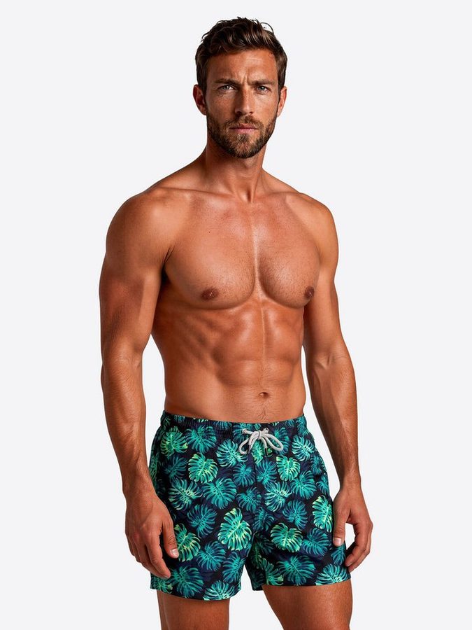 Bondi Joe Badeshorts Premium Badehose Grove ohne Netz Boardshorts schnelltrocknend