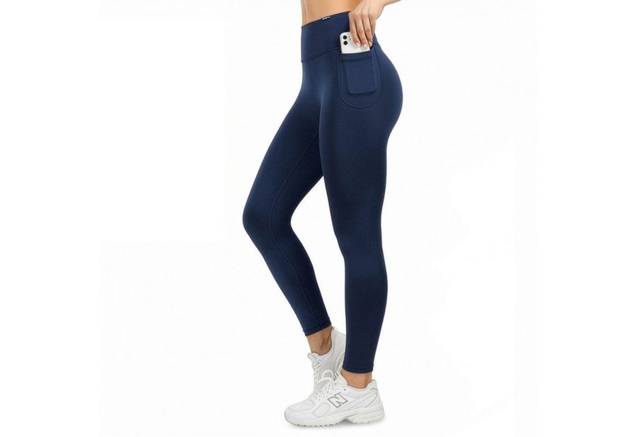 Smilodox Leggings Kelsy, High Waist Sportleggings V-Bund & seitlichen Eingrifftaschen nahtlos im Schritt, figurformende elastische Yogahose, Sport Freizeit