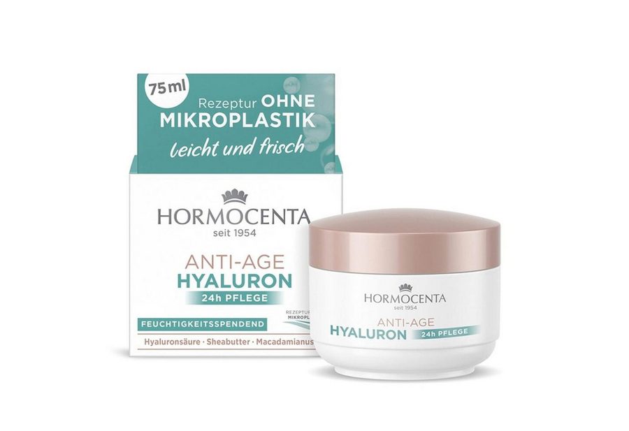 Hormocenta Kosmetik GmbH Körpercreme 6x Hormocenta 75ml Anti Age Hyaluron 24h Tagespflege Nachtcreme Haut, 6-tlg.
