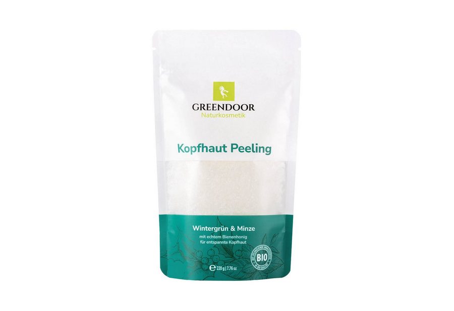 GREENDOOR Kopfhautpeeling Kopfhautpeeling Wintergrün Pfefferminze
