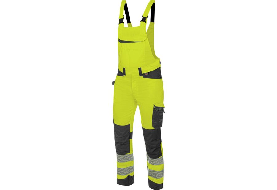 Würth MODYF Arbeitslatzhose Fluo EN 20471 Hi-Vis Latzhose für Profis Moderne Warnschutzlatzhose für Handwerker