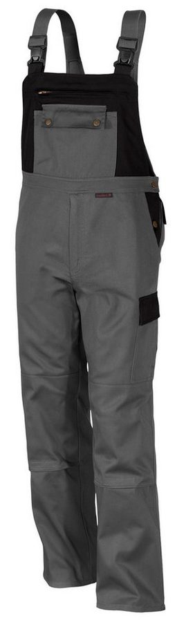 Qualitex Workwear Arbeitslatzhose stylische Arbeitshose - faserverstätkter Blaumann xtra strapazierfähig (1-tlg) MG 300 g - Latzhose mit 11 Taschen - Pflegeleicht - Waschbar von Qualitex Workwear