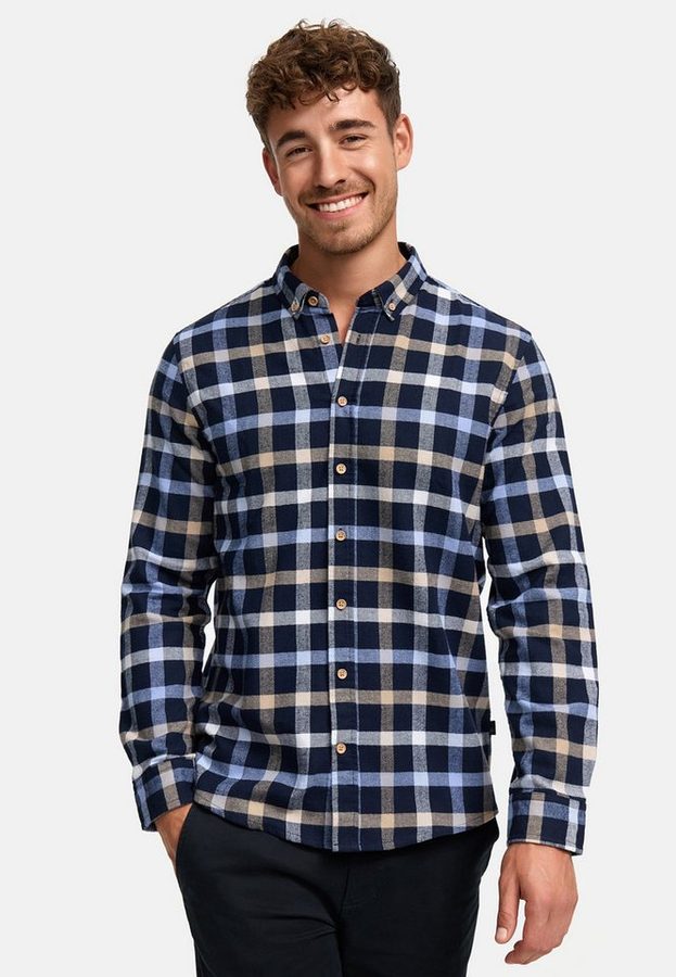 Kronstadt Langarmhemd Herren KSDean Check Herrenhemd Langarm Carohemd mit Button-Down-Kragen