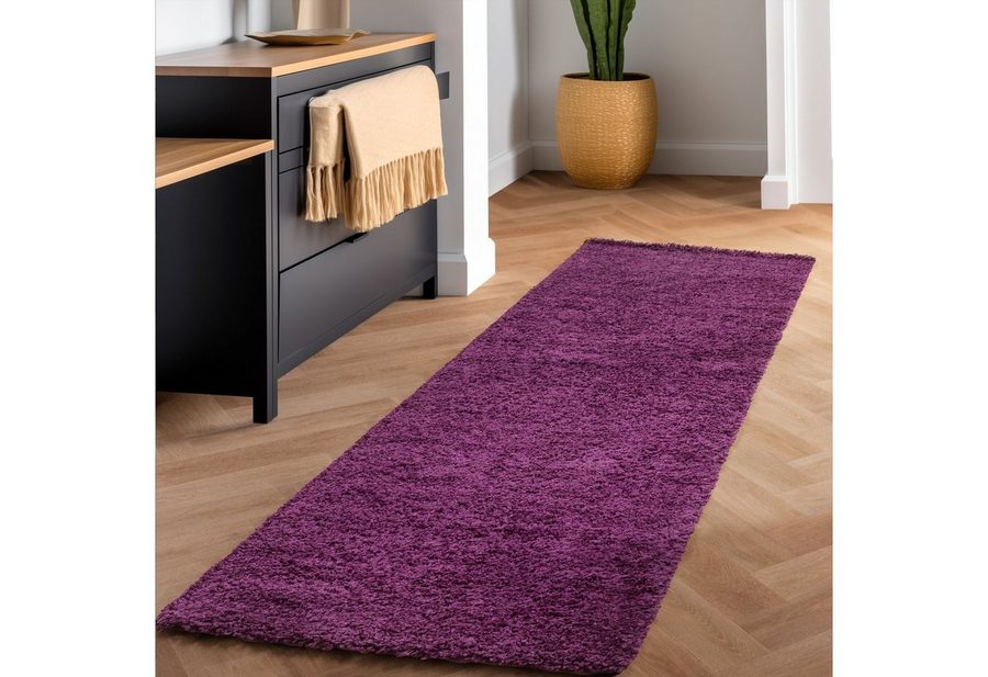 SIMPEX24 Teppich Unicolor - Einfarbig, Läufer, Höhe: 30 mm, Einfarbig Shaggy Teppich Wohnzimmer Langflor Versch. Farben und Größen von SIMPEX24