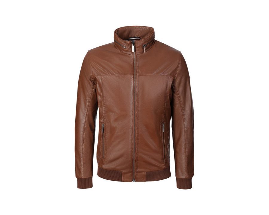bugatti Lederjacke Florenz Herren Bomberjacke, Freizeitjacke, Blazer, Pufferjacke, Übergangsjacke