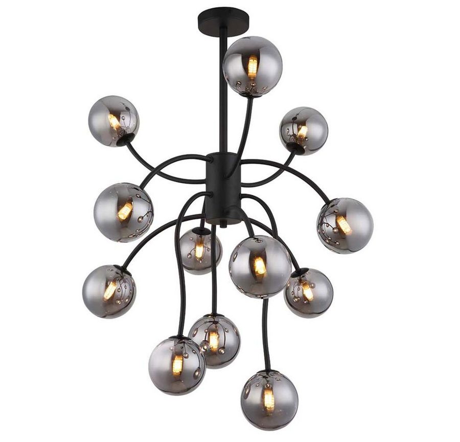 GLOBO LIGHTING LED Deckenleuchte, Leuchtmittel inklusive, Warmweiß, Deckenleuchte Deckenlampe Esszimmerlampe LED Glaskugeln 12 Flammig von GLOBO LIGHTING
