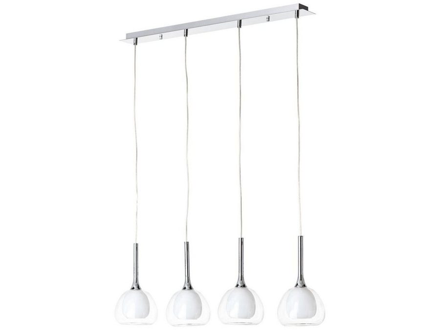 Brilliant Pendelleuchte Hadan, ohne Leuchtmittel, 120 cm Höhe, E14, max. 40 W, Metall/Glas von Brilliant