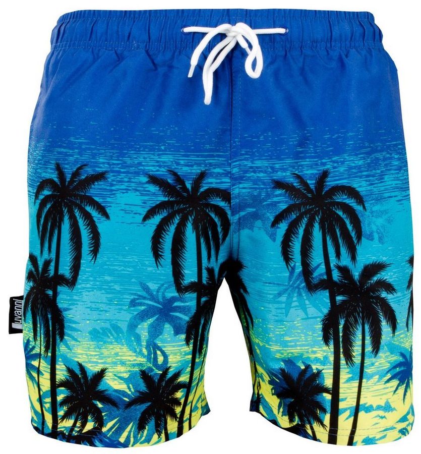 Luvanni Badehose Badehose Herren Schnelltrocknende Beachshorts Badeshorts Regular Fit Kordelzug Boardshorts Schwimmhose Lässiger Bequemer Schnitt