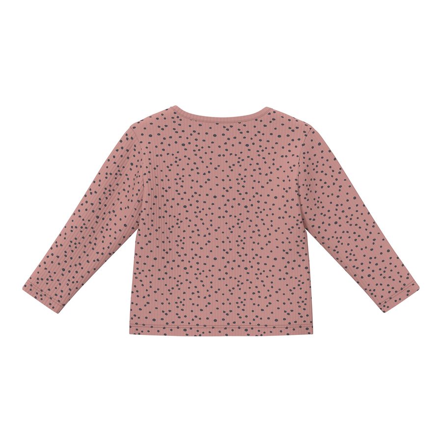 S.Oliver Henley-Shirt langarm Punkte Rippqualität