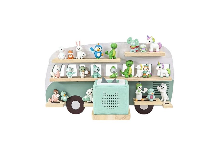 relaxdays Kinderregal Toniebox Regal Bus, 1-tlg., salbei.