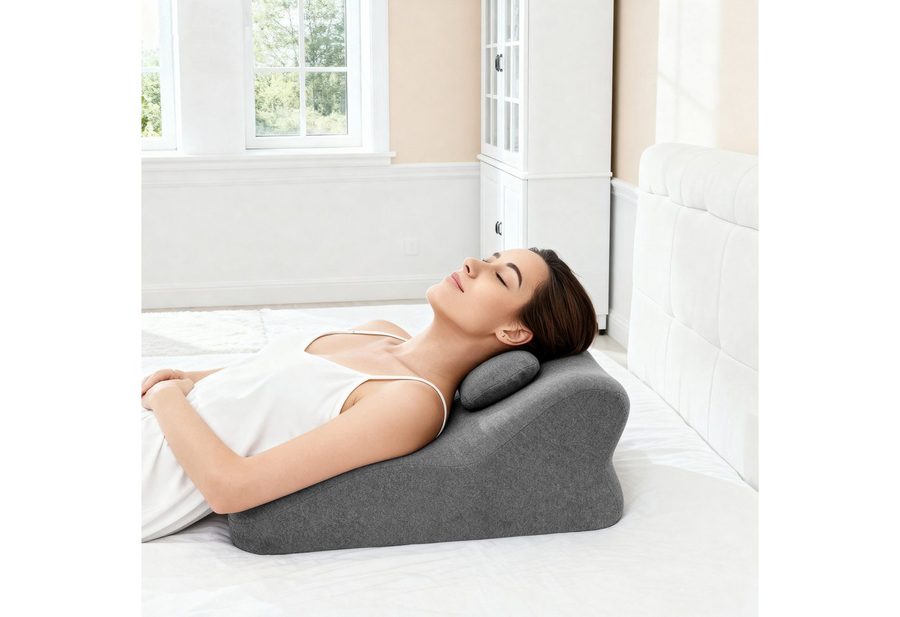 ibettertec Sitzsack 27° Intimkissen Paare, Memory Schaum Liebeskissen rutschfest (Set), Memory-Schaum 27 Grad Sex Kissen für intime Positionen