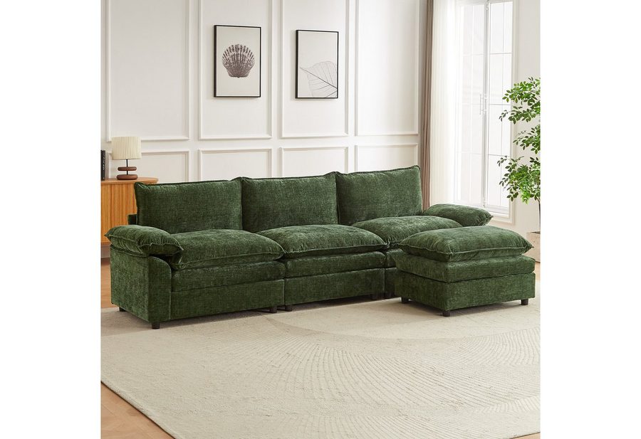 Jiexi Wohnlandschaft Modulares Sofa aus Chenille Freie Kombination Wohnlandschaft von Jiexi