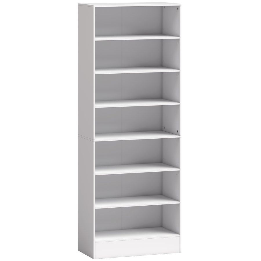 HOMCOM Slim-Schuhschrank hoch mit 7 Fächern, Schuhschrank für Eingangsbereich mit verstellbaren Einlegeböden, für 21 Paar Schuhe, 60x30x160cm, Weiß   Aosom von HOMCOM