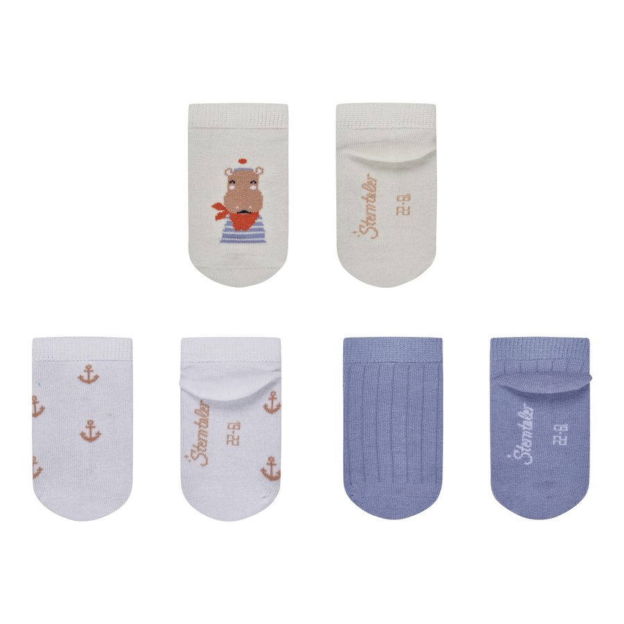 Sterntaler 3er-Pack Sneakersocken Hippo von Sterntaler