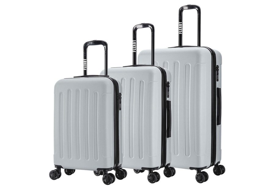 Flexot Hartschalen-Trolley F-3045 (Gr. M, L, XL) – Kofferset – ABS-Hartschale, 4 Rollen, Robuster und moderner Koffer mit vier 360° Rollen und Zahlenschloss von Flexot