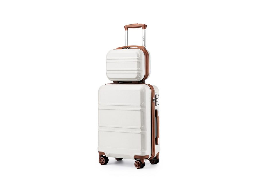 KONO Hartschalen-Trolley mit TSA-Schloss - Reisekoffer und Rollkoffer in einem von KONO