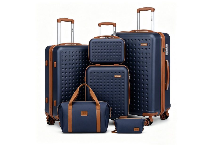 KONO Koffer Hartschalenkoffer Reisekoffer Trolleys 100% ABS Handgepäck Koffer von KONO