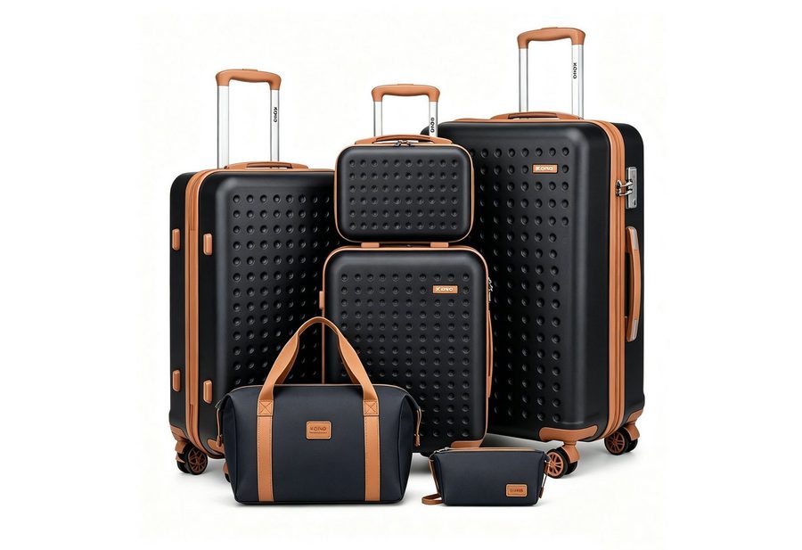 KONO Koffer Hartschalenkoffer Reisekoffer Trolleys 100% ABS Handgepäck Koffer von KONO