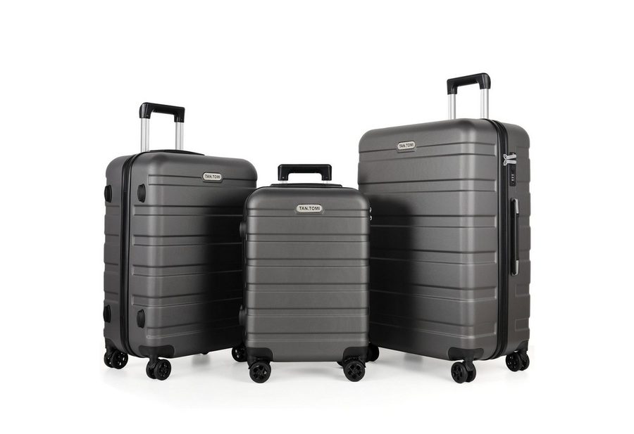 TANTOMI Handgepäckkoffer S/M/L/Set Koffer Hartschale Leicht Reisekoffer ABS Geräumig Haltbar, Trolley Handgepäck Große Kapazität