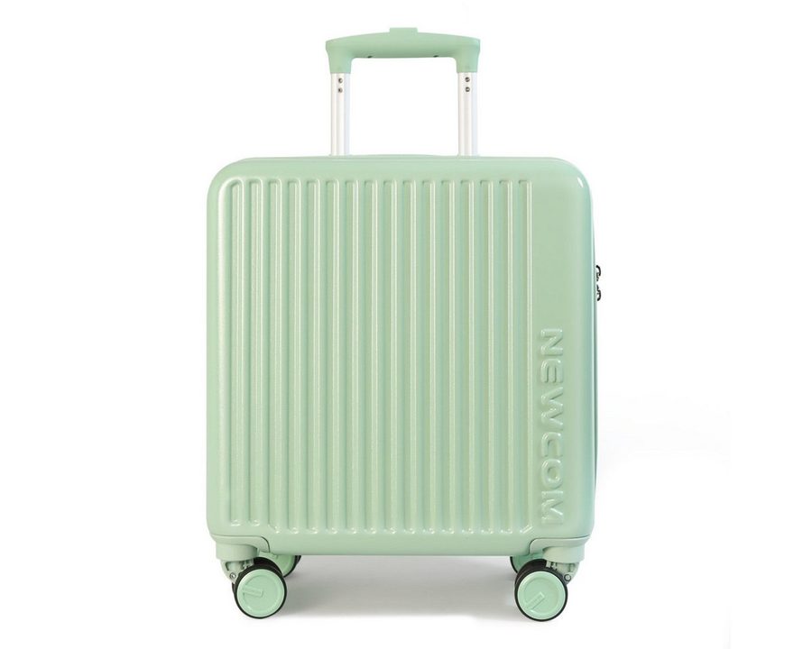 NEWCOM Hartschalen-Trolley 18-Zoll leichtes Handgepäck in Grün mit TSA-Schloss, 4 Rollen, 360° Doppelrollen, ABS+PC von Newcom