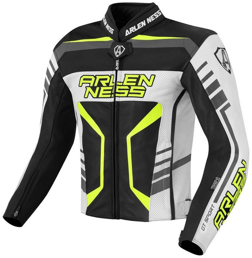 Arlen Ness Motorradjacke Rapida 2 Motorrad Lederjacke perforiert,herausnehmbares Innenfutter,herausnehmbare Membrane