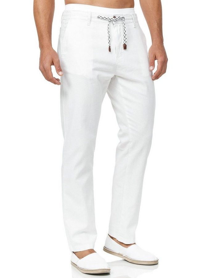 INDICODE Leinenhose Herren Veneto Sommerhose Leinen Herrenhose leichte Sommerhose mit Kordelzug