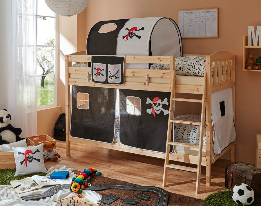 Ticaa Etagenbett Erni Country-V Kiefer Natur Motiv von TICAA