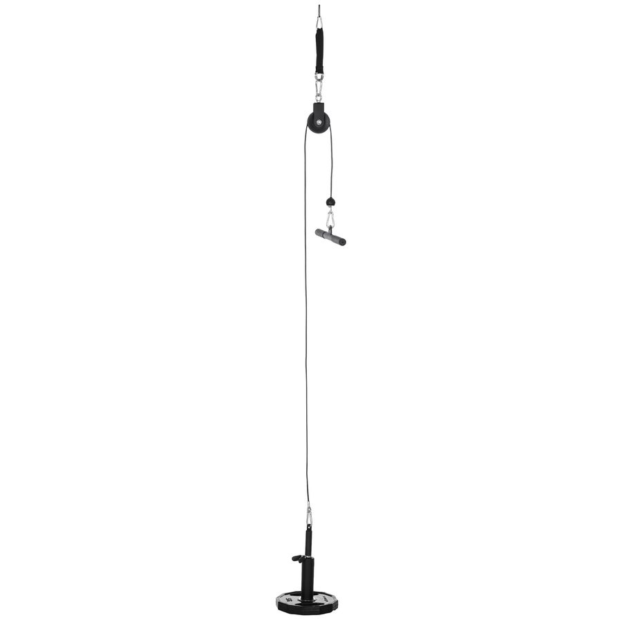 SPORTNOW Fitness Latzug Gym Fitnesssgeräte Kabelzug Pulley System Arm Krafttraining bis 50kg Latzugmaschine für LAT Pull Down, Bizeps Curl, Zuhause Home Gym   Aosom