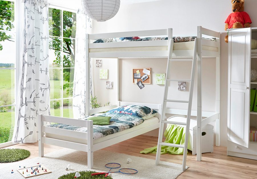 Ticaa Etagenbett Hochbett L-Bett Matthias Kiefer massiv von TICAA