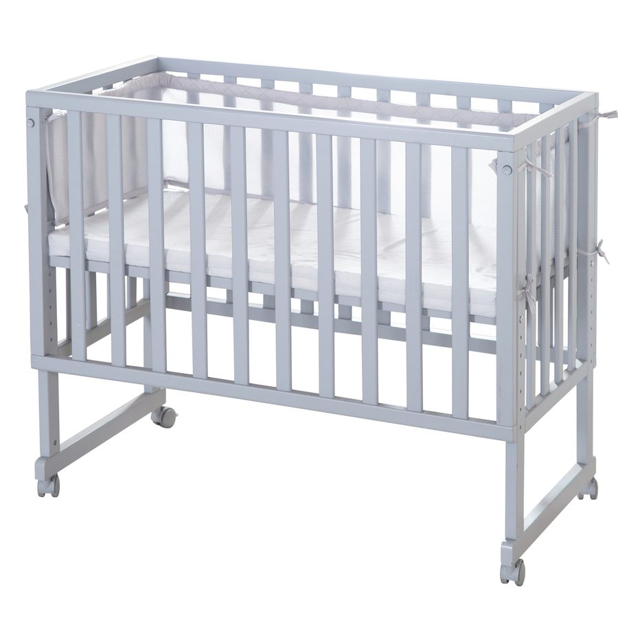 Roba Stuben- & Beistellbett 3in1 mit Barriere  roba Style grau von roba