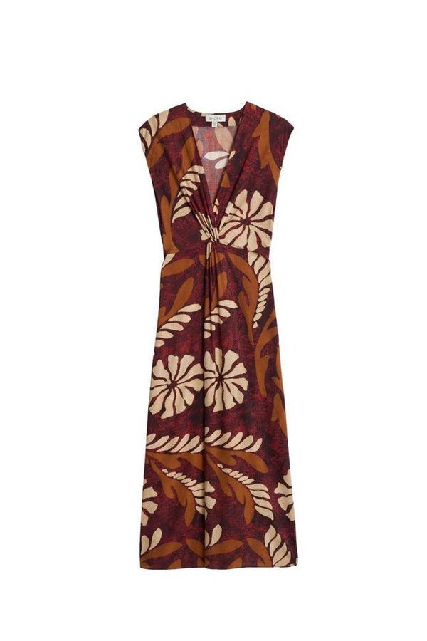 Bhoem Midikleid Bedrucktes, ärmelloses Midikleid mit Zierknoten (1-tlg) von Bhoem