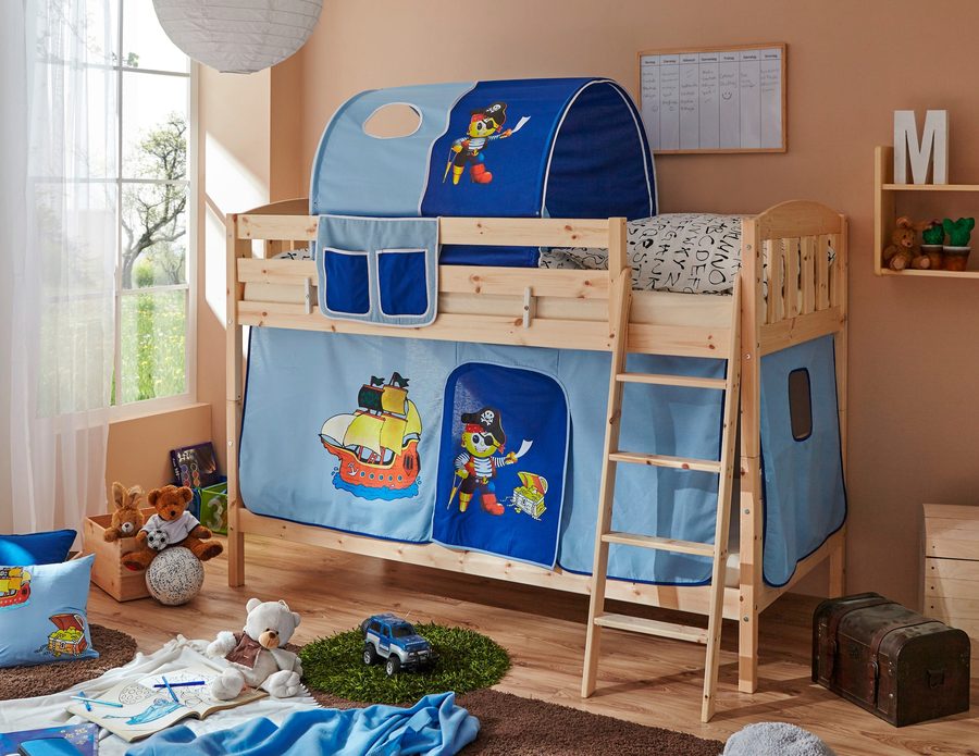 Ticaa Etagenbett Erni Country-V Kiefer Natur Motiv von TICAA