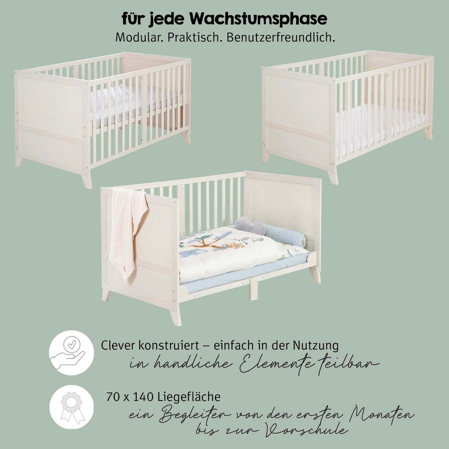 Roba Kinderbettset, 70 x 140 cm Savanna Friends von roba