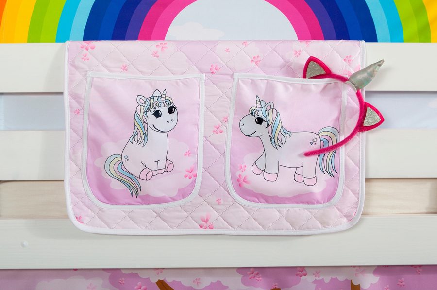 Ticaa Kinder Bett-Tasche "Einhorn Rainbow" für Hoch- und Etagenbetten von TICAA