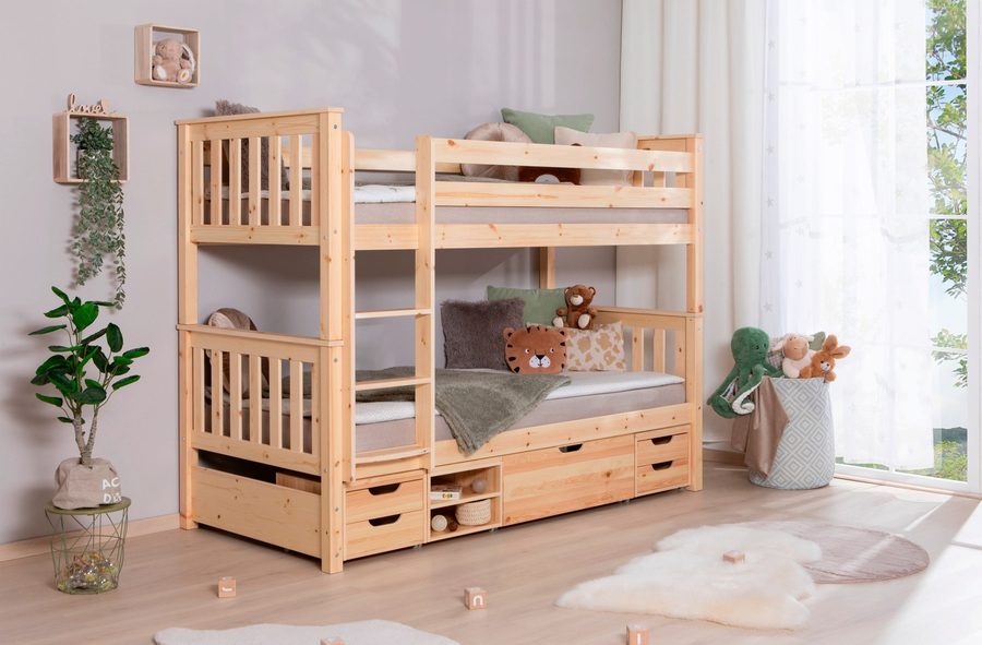 Ticaa Etagenbett Sammy Kiefer Natur von TICAA