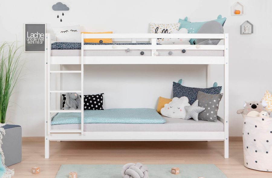 Ticaa Etagenbett Stockbett Rene Kiefer massiv Weiß von TICAA