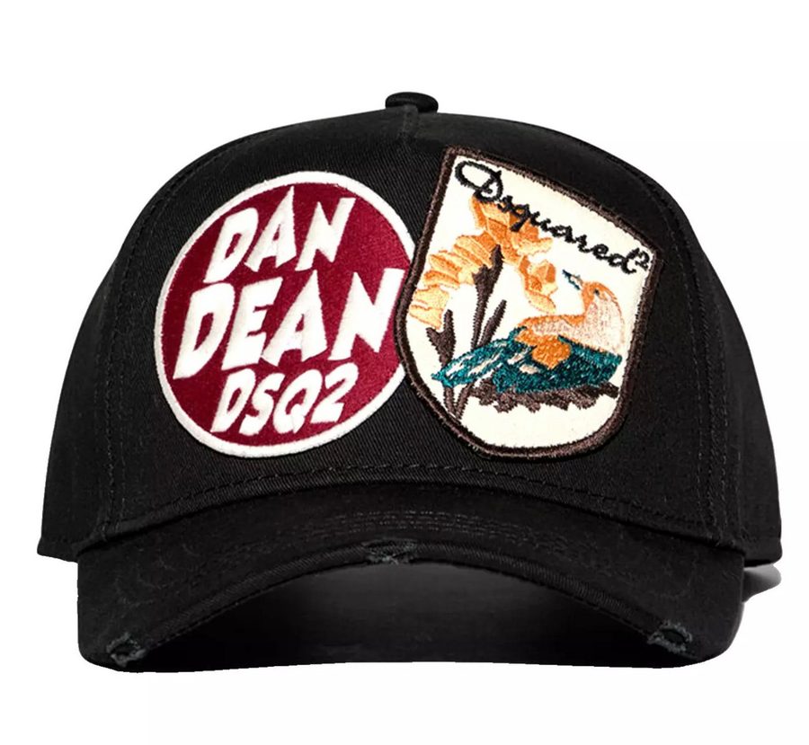 Dsquared2 Baseball Cap Basebalkappe Bird Twins of Canada Kappe Cap Verstellbarer Riemen, Bestickte Patches von Dsquared2