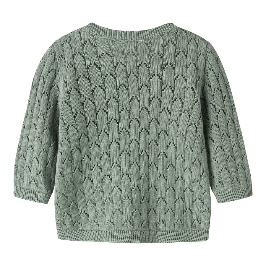 Name It Ajour-Strickjacke Blumenstickerei