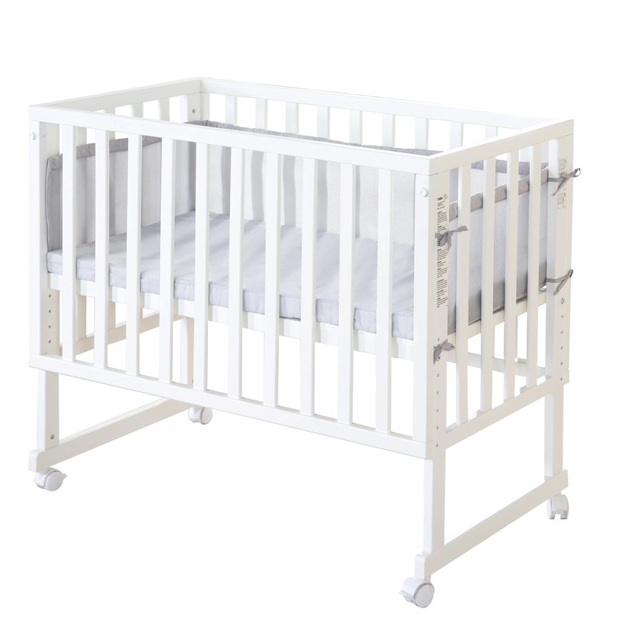 Roba Stuben- & Beistellbett 3in1 mit Barriere  roba Style grau von roba