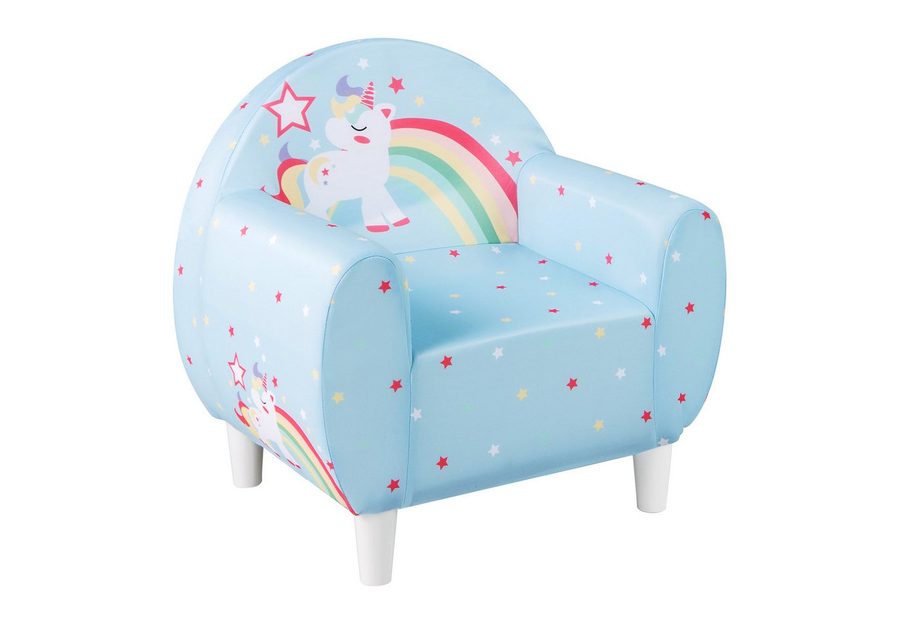 COSTWAY Kindersofa, Kinder Sessel, Spielsofa, Einhorn