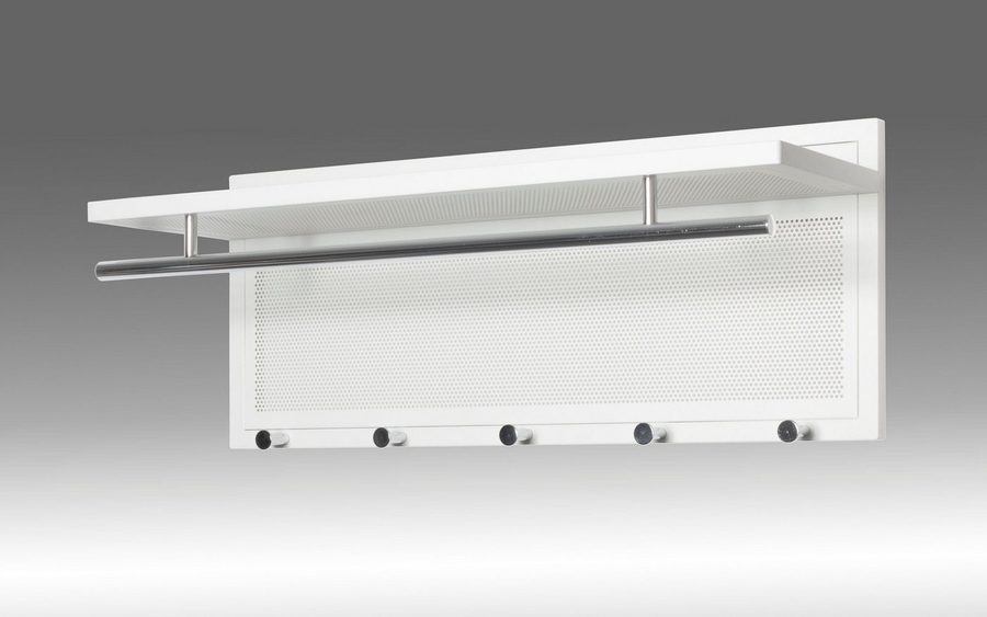 HAKU Wandgarderobe (1 St), rechteckig- aus Textil Grau - B/T/H 60/50/173 cm