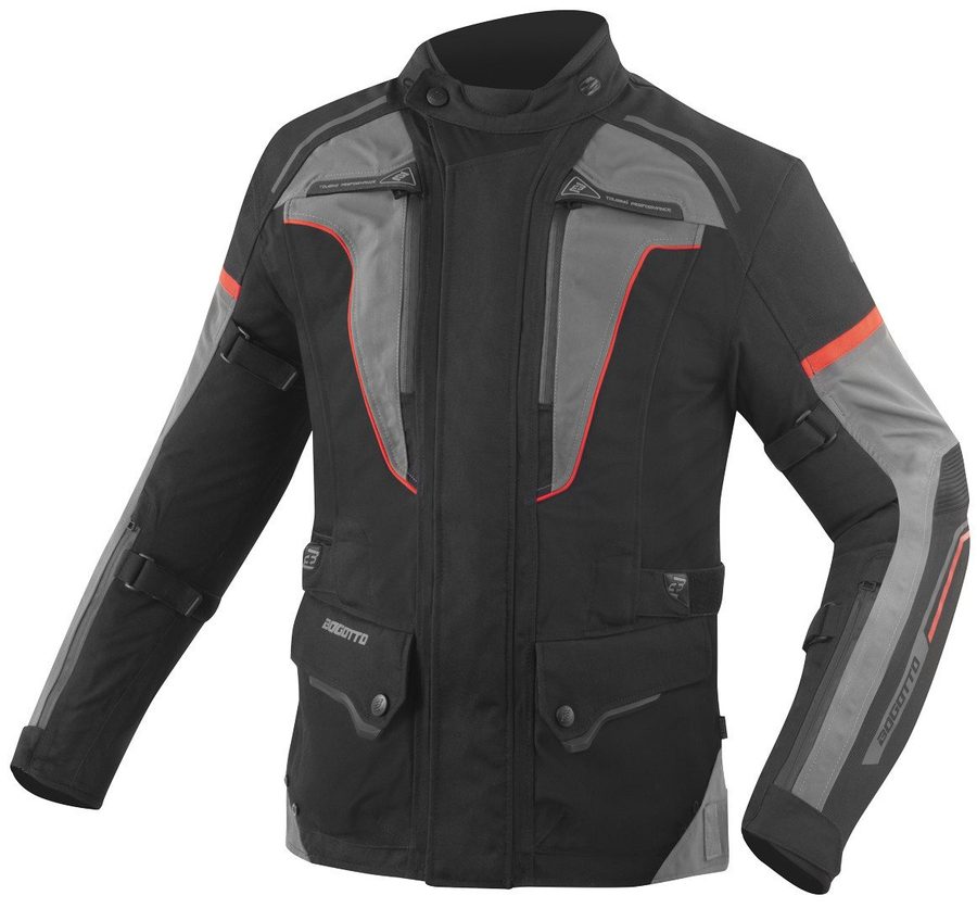 Bogotto Motorradjacke Shado Laminierte 2in1 wasserdichte Motorrad Textiljacke 2-Lagen-Laminat,Ellenbogenprotektoren enthalten,herausnehmbares I