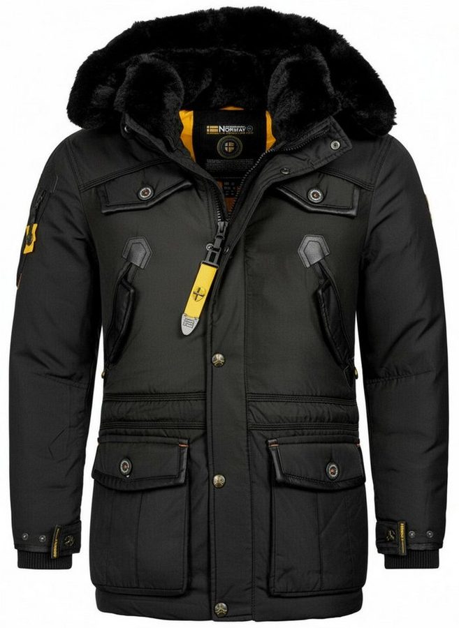 Geographical Norway Winterjacke (Packung, Wintermantel) Herren Outdoor Jacke Parka Anorak Wintermantel