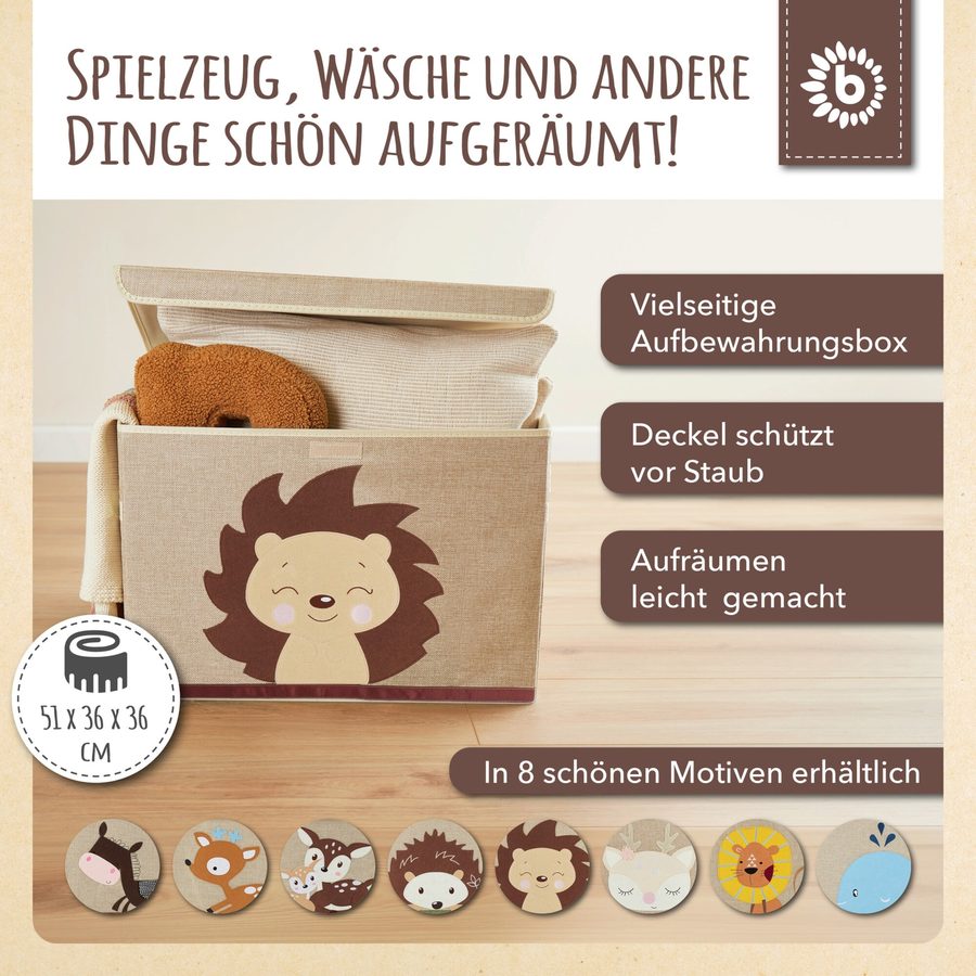 Bieco Aufbewahrungsbox mit Deckel Igel Piksi von Bieco