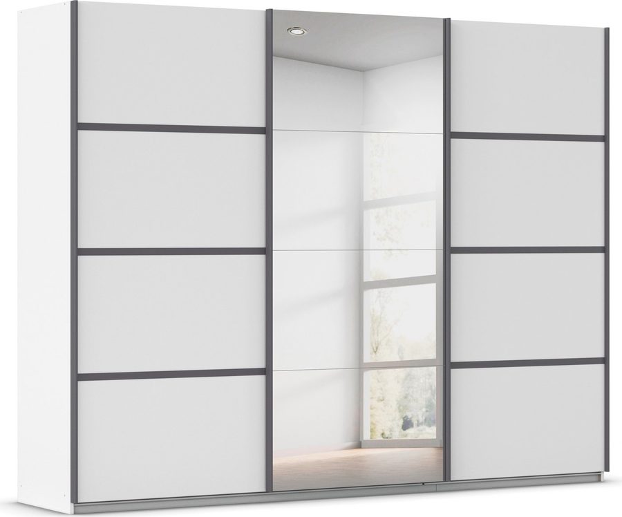 OTTO home Kleiderschrank Mehrzweckschrank Aktenschrank Möbel Mietswohnung Schlafzimmer AVOLA (3 verschiedene Ausstattungen BASIC/CLASSIC/PREMIUM (inkl. SOFT-CLOSE) mit eleganten Zierleisten in Chrom, Schwarz oder Weiß MADE IN GERMANY von OTTO home