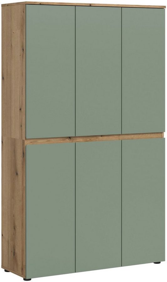 xonox.home Mehrzweckschrank in Smoke Green /Evoke Oak Nachbildung B/H/T ca.: 105 x 175 x 37 cm von xonox.home