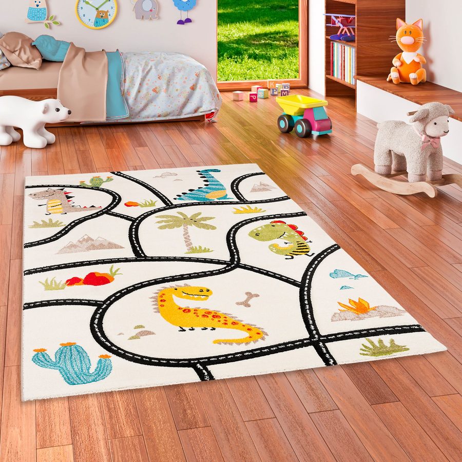 Pergamon Kinder Teppich Maui Kids Dino Straßenteppich von Pergamon
