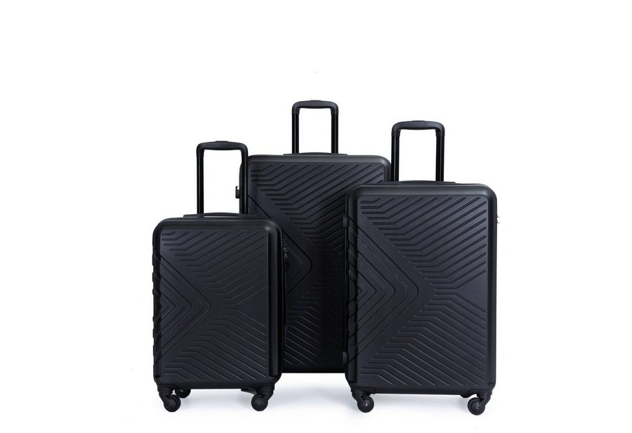 Travelhouse Trolleyset Bali, 4 Rollen, (Komplett Set, 3 tlg., 3-er Koffer Set), Inneinader stapelbar. Standfüße mit Hängefunktion M&L.